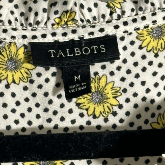 Talbots Sleeveless Sunflower Ruffle Boho Top - Picture 2 of 4